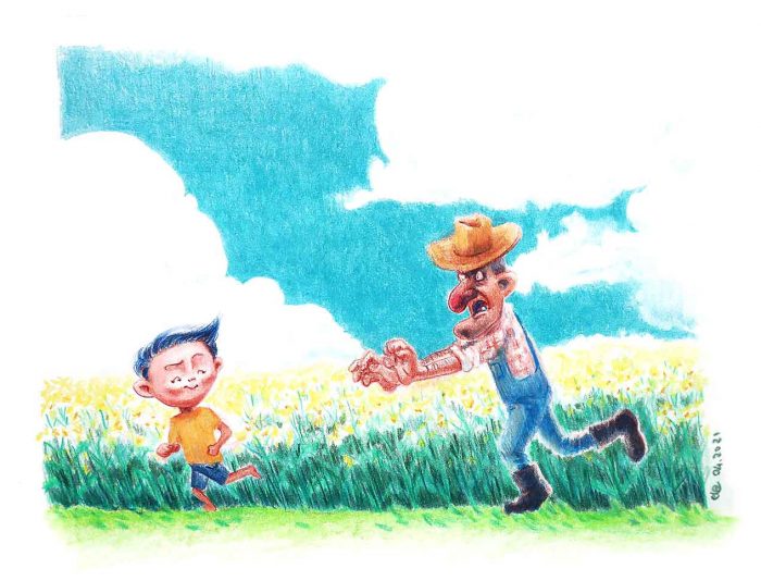 Run young boy!